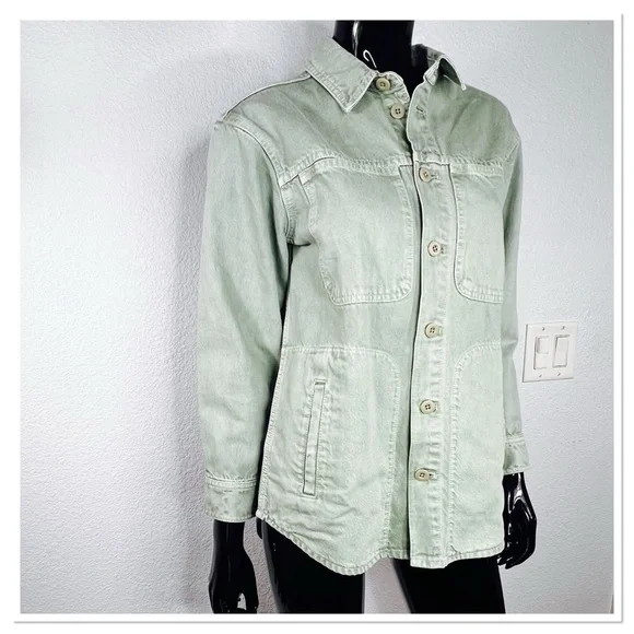 Madewell Denim Ames Oversized Shirt Jacket Garment Dyed Edition Sz XS - Picture 5 of 10